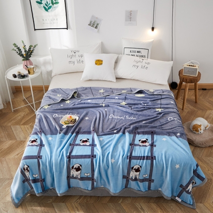 91家纺网 家纺一手货源 找家纺 羋多家纺 2023新款冰貂绒系列毛毯 Part狗