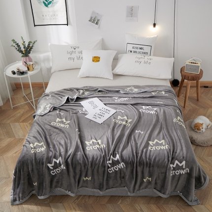 91家纺网 家纺一手货源 找家纺 羋多家纺 2023新款冰貂绒系列毛毯 皇冠