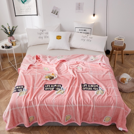 91家纺网 家纺一手货源 找家纺 羋多家纺 2023新款冰貂绒系列毛毯 柠檬小姐