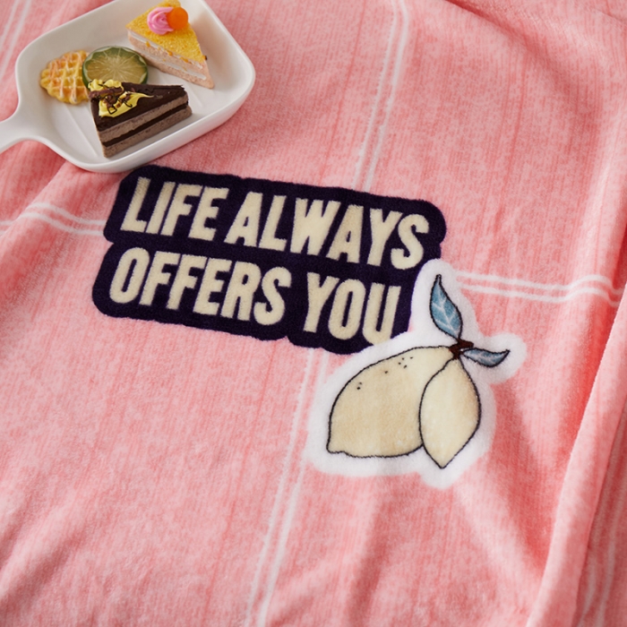 91家纺网 家纺一手货源 找家纺 羋多家纺 2023新款冰貂绒系列毛毯 柠檬小姐