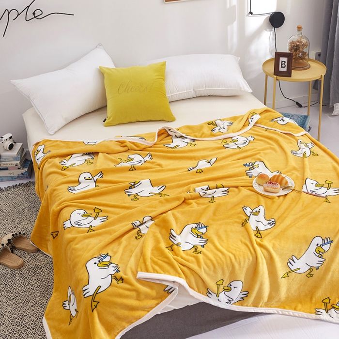 91家纺网 家纺一手货源 找家纺 羋多家纺 2023新款云貂绒系列毛毯 加油鸭