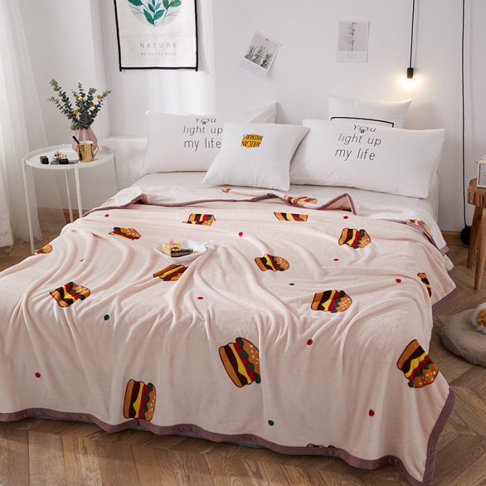 91家纺网 家纺一手货源 找家纺 羋多家纺 2023新款冰貂绒系列毛毯 午后时光