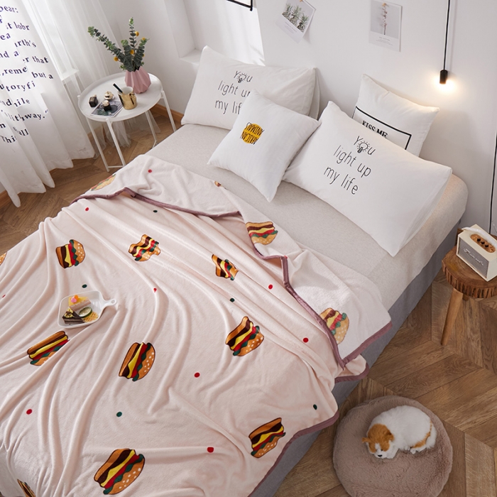 91家纺网 家纺一手货源 找家纺 羋多家纺 2023新款冰貂绒系列毛毯 午后时光