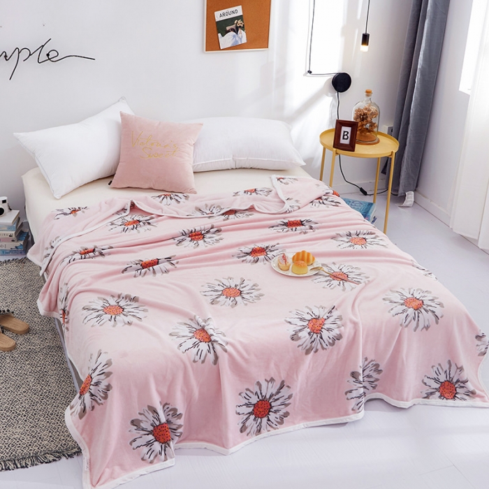 91家纺网 家纺一手货源 找家纺 羋多家纺 2023新款云貂绒系列毛毯 情迷花海