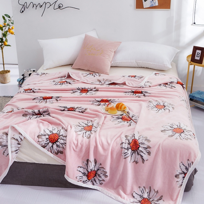 91家纺网 家纺一手货源 找家纺 羋多家纺 2023新款云貂绒系列毛毯 情迷花海