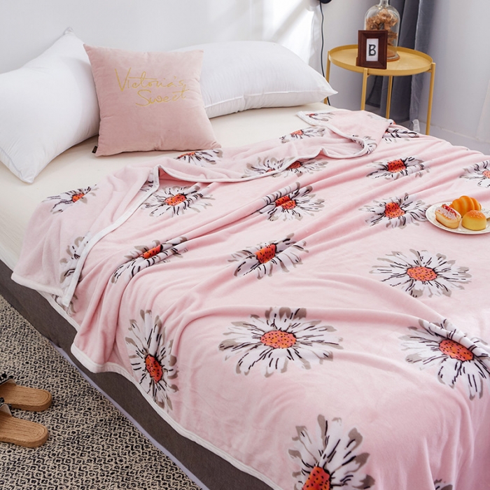 91家纺网 家纺一手货源 找家纺 羋多家纺 2023新款云貂绒系列毛毯 情迷花海