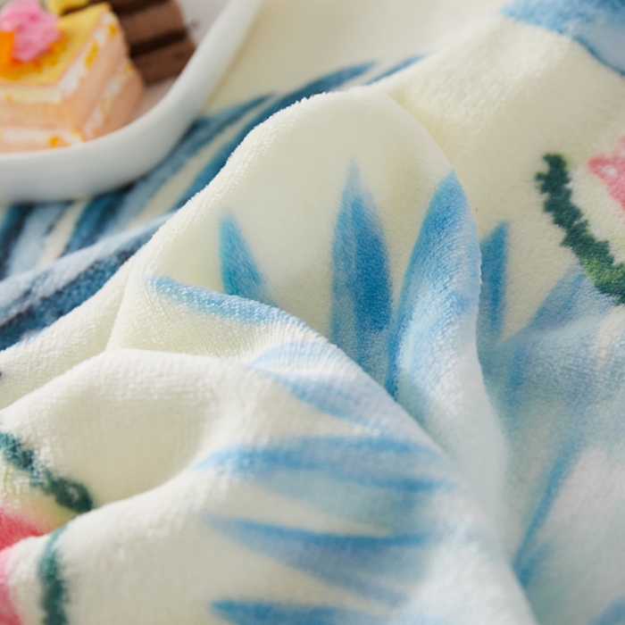 91家纺网 家纺一手货源 找家纺 羋多家纺 2023新款冰貂绒系列毛毯 夏日风情