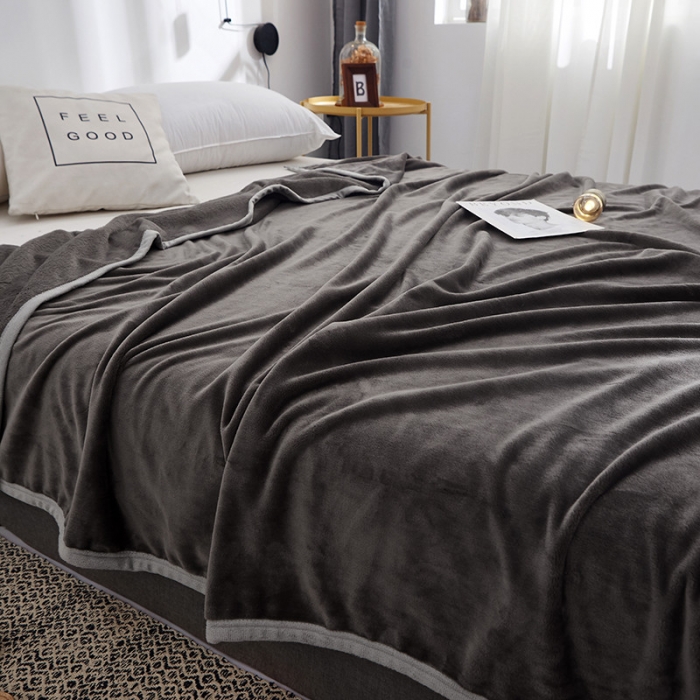 91家纺网 家纺一手货源 找家纺 羋多家纺 2023新款云貂绒系列毛毯 太空灰