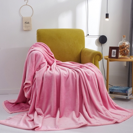 91家纺网 家纺一手货源 找家纺 羋多家纺 2023新款云貂绒系列毛毯 少女粉