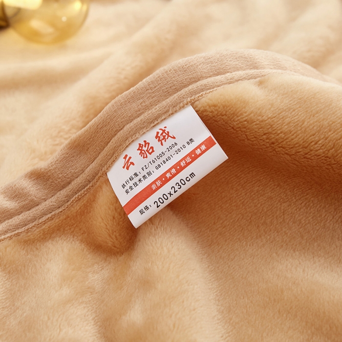 91家纺网 家纺一手货源 找家纺 羋多家纺 2023新款云貂绒系列毛毯 驼色