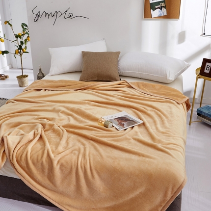 羋多家纺 2023新款云貂绒系列毛毯 驼色