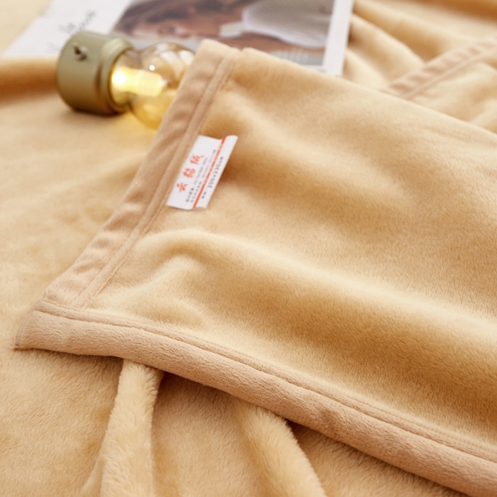 91家纺网 家纺一手货源 找家纺 羋多家纺 2023新款云貂绒系列毛毯 驼色