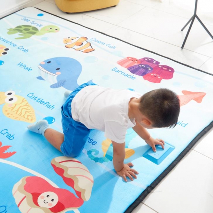 91家纺网 家纺一手货源 找家纺 星期八 2018新款独家音乐游戏垫海洋世界  地垫