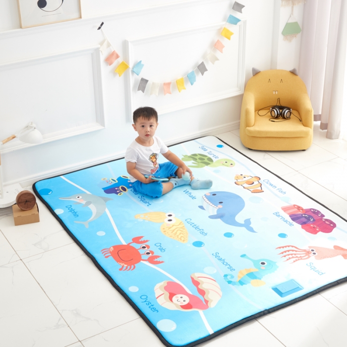 91家纺网 家纺一手货源 找家纺 星期八 2018新款独家音乐游戏垫海洋世界  地垫