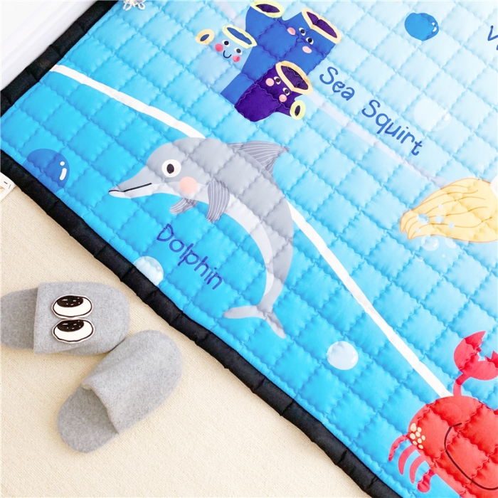 91家纺网 家纺一手货源 找家纺 星期八  2019新款 棉质音乐地垫 海洋世界