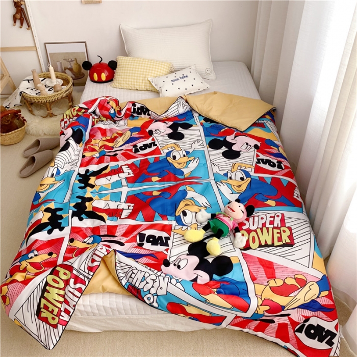 91家纺网 家纺一手货源 找家纺  星期八 2019新款ins风夏被 米奇