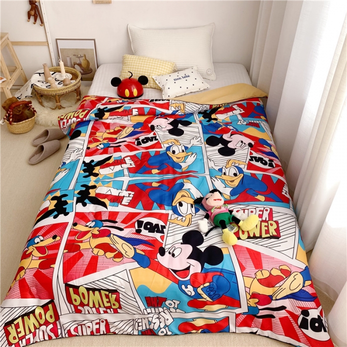 91家纺网 家纺一手货源 找家纺  星期八 2019新款ins风夏被 米奇