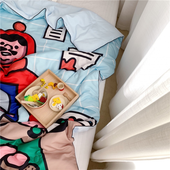 91家纺网 家纺一手货源 找家纺 星期八 2019新款ins风夏被 猪先生