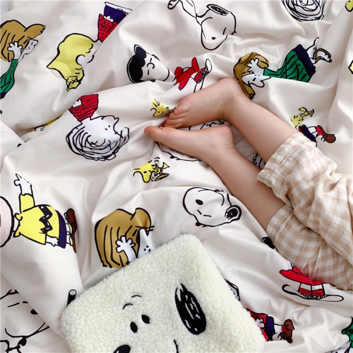 91家纺网 家纺一手货源 找家纺  星期八 2019新款ins风夏被 史努比