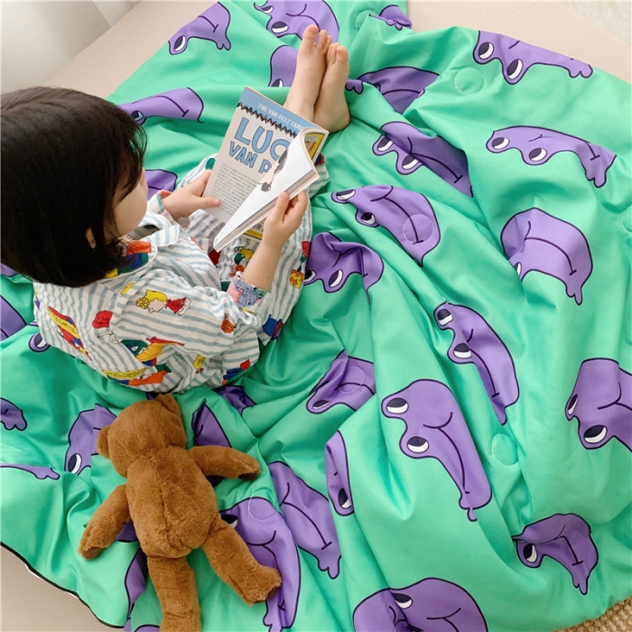 91家纺网 家纺一手货源 找家纺 星期八 2019新款ins风夏被 鳄鱼