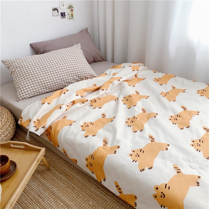 91家纺网 家纺一手货源 找家纺 星期八 2019新款ins风夏被 懒猫