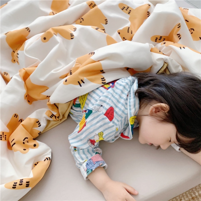 91家纺网 家纺一手货源 找家纺 星期八 2019新款ins风夏被 懒猫