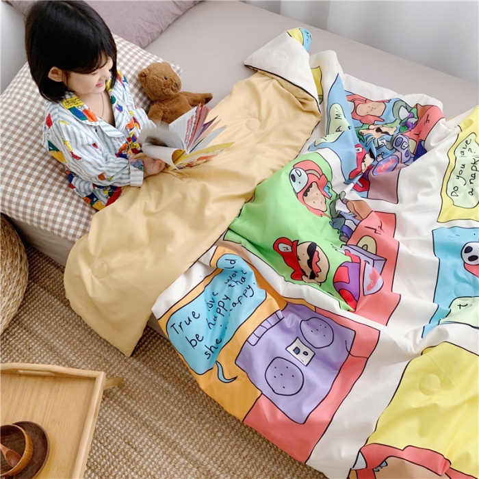 91家纺网 家纺一手货源 找家纺 星期八 2019新款ins风夏被 马里奥