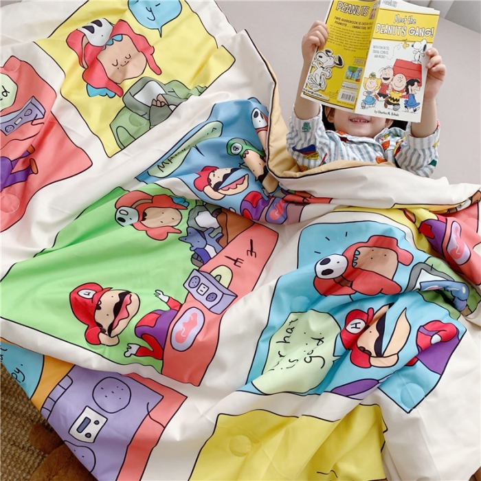 91家纺网 家纺一手货源 找家纺 星期八 2019新款ins风夏被 马里奥