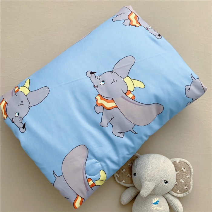 91家纺网 家纺一手货源 找家纺 星期八 2019新款ins风夏被 小飞象蓝