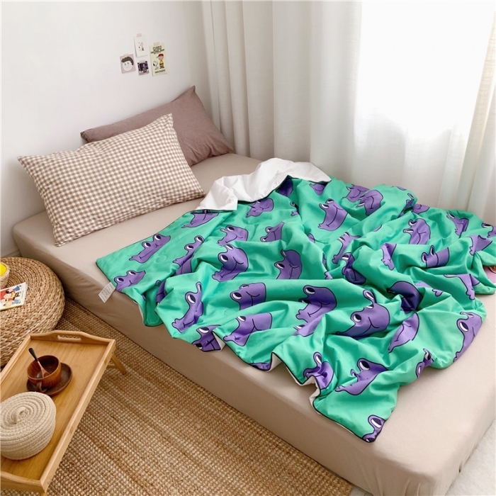 91家纺网 家纺一手货源 找家纺 星期八 2019新款ins风夏被 鳄鱼