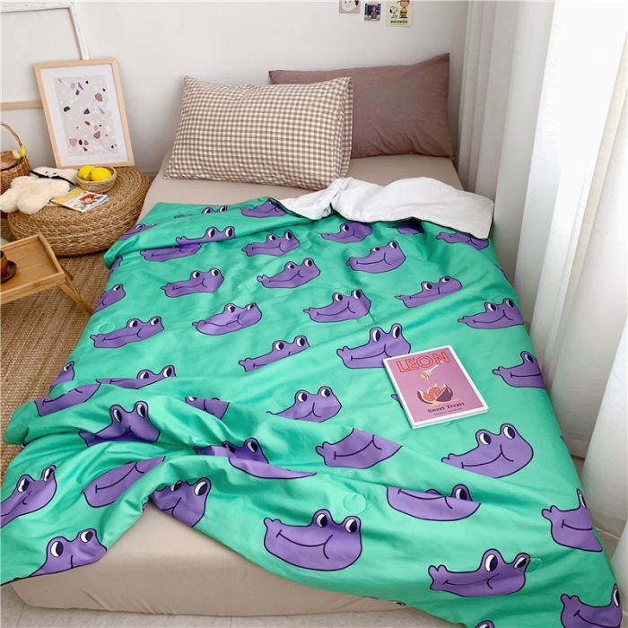 91家纺网 家纺一手货源 找家纺 星期八 2019新款ins风夏被 鳄鱼