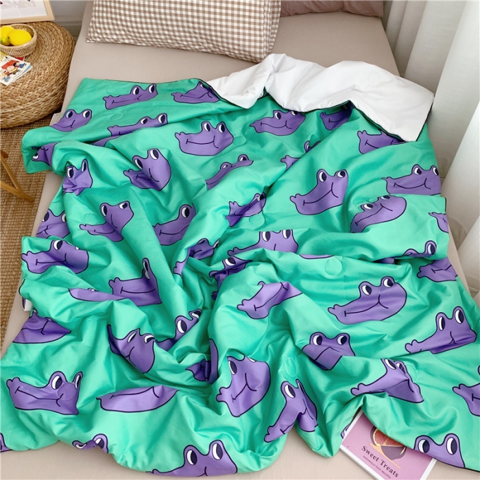 91家纺网 家纺一手货源 找家纺 星期八 2019新款ins风夏被 鳄鱼