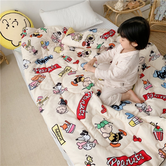 91家纺网 家纺一手货源 找家纺 星期八 2019新款史努比春秋被 史努比·小憩