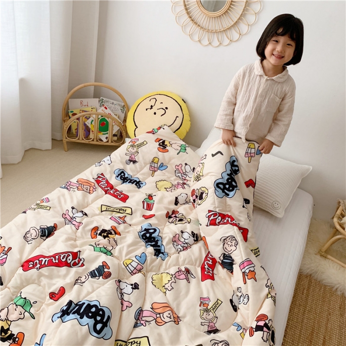 91家纺网 家纺一手货源 找家纺 星期八 2019新款史努比春秋被 史努比·小憩