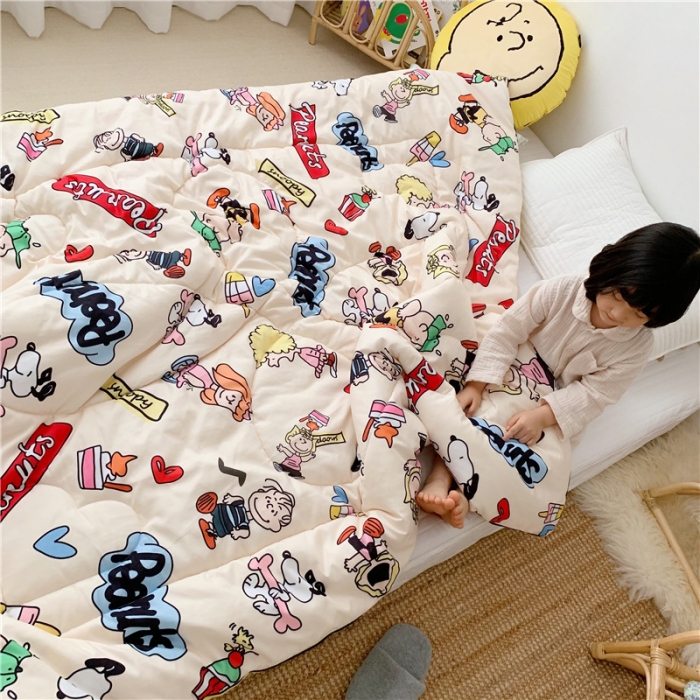 91家纺网 家纺一手货源 找家纺 星期八 2019新款史努比春秋被 史努比·小憩