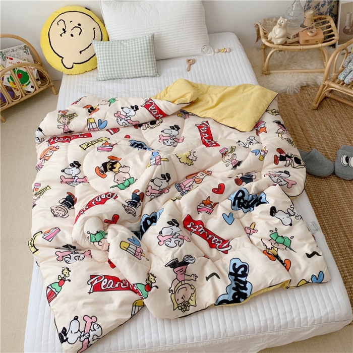 91家纺网 家纺一手货源 找家纺 星期八 2019新款史努比春秋被 史努比·小憩