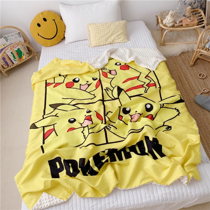 91家纺网 家纺一手货源 找家纺 星期八 2019新款豆豆毯 皮卡丘