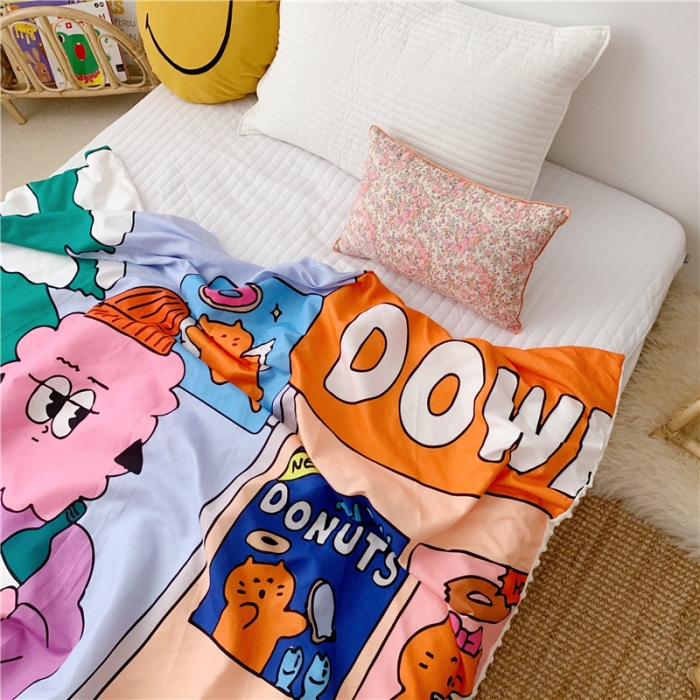 91家纺网 家纺一手货源 找家纺 星期八 2019新款豆豆毯 Lucky喵