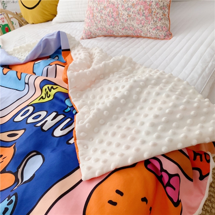 91家纺网 家纺一手货源 找家纺 星期八 2019新款豆豆毯 Lucky喵