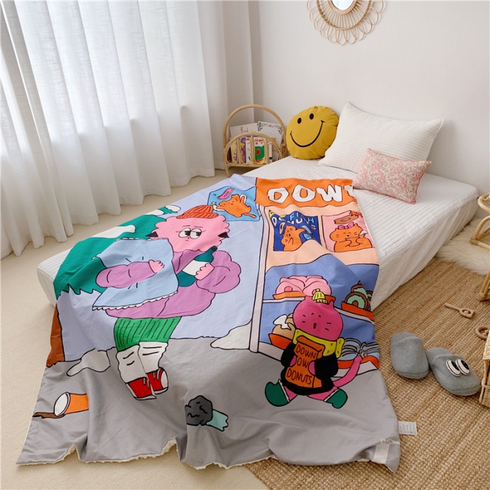 91家纺网 家纺一手货源 找家纺 星期八 2019新款豆豆毯 Lucky喵