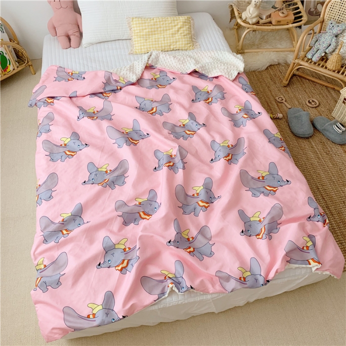 91家纺网 家纺一手货源 找家纺 星期八 2019新款豆豆毯 粉飞象