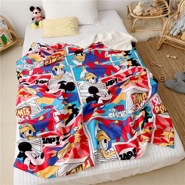 91家纺网 家纺一手货源 找家纺 星期八 2019新款豆豆毯 米奇