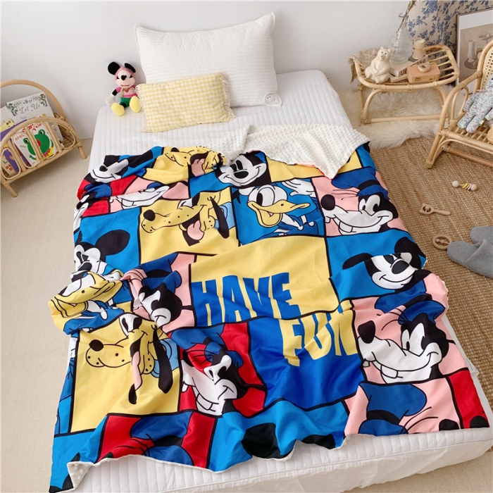 91家纺网 家纺一手货源 找家纺 星期八 2019新款豆豆毯 米奇havefun