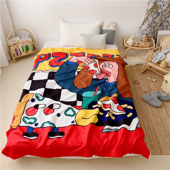 91家纺网 家纺一手货源 找家纺 星期八 2019新款豆豆毯 披萨小姐