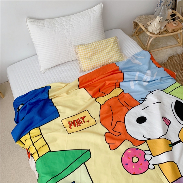 91家纺网 家纺一手货源 找家纺 星期八 2019新款豆豆毯 史努比·甜甜圈