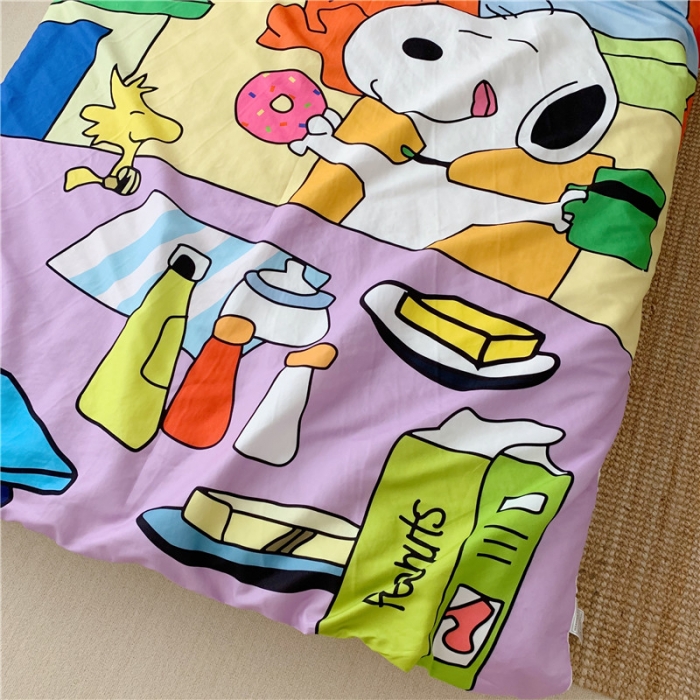 91家纺网 家纺一手货源 找家纺 星期八 2019新款豆豆毯 史努比·甜甜圈