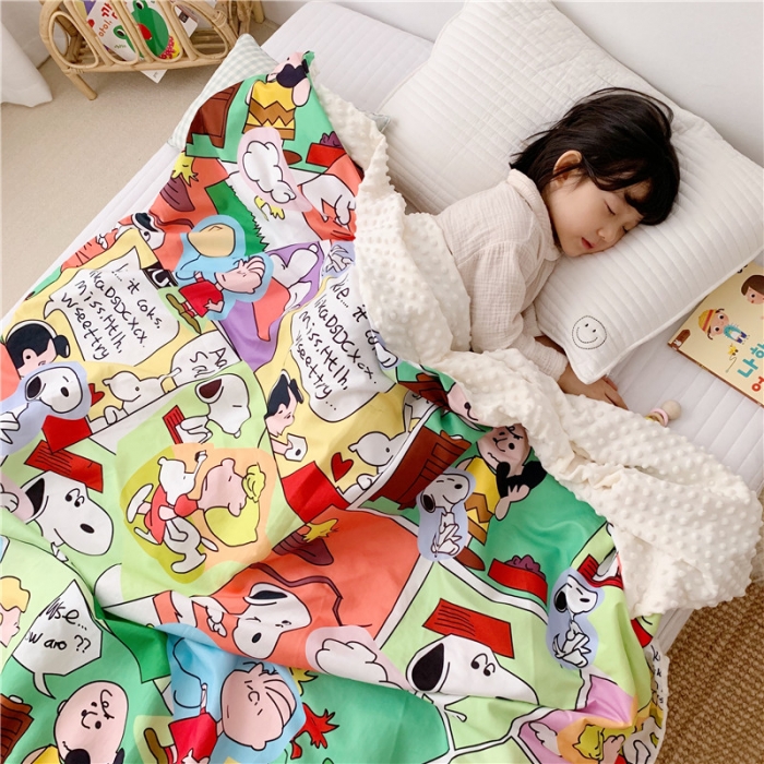 91家纺网 家纺一手货源 找家纺 星期八 2019新款豆豆毯 史努比·童真