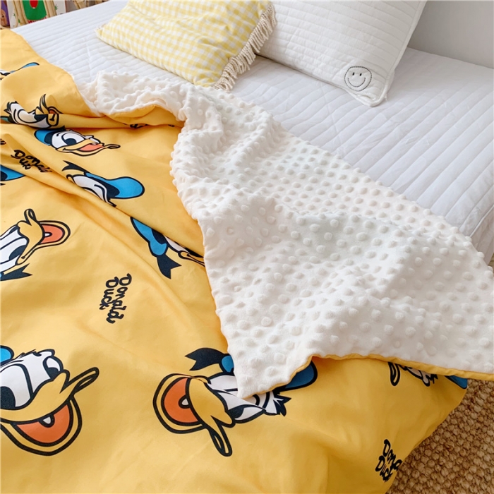 91家纺网 家纺一手货源 找家纺 星期八 2019新款豆豆毯 唐老鸭