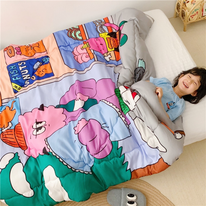 91家纺网 家纺一手货源 找家纺 星期八 新款趣味冬被 Lucky喵