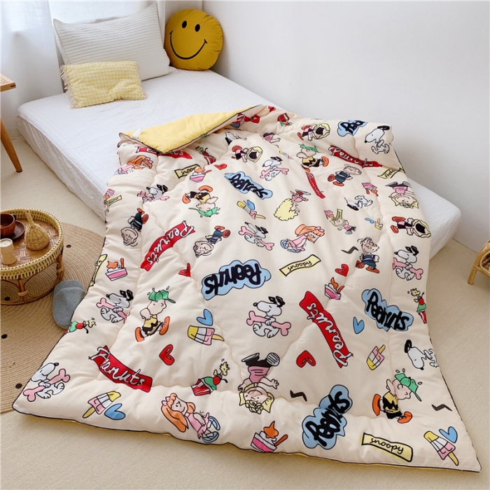 91家纺网 家纺一手货源 找家纺 星期八 新款趣味冬被 史努比小憩